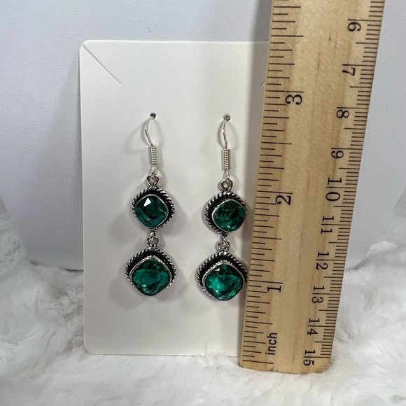 Apatite 925 Earrings - Picture 2 of 3